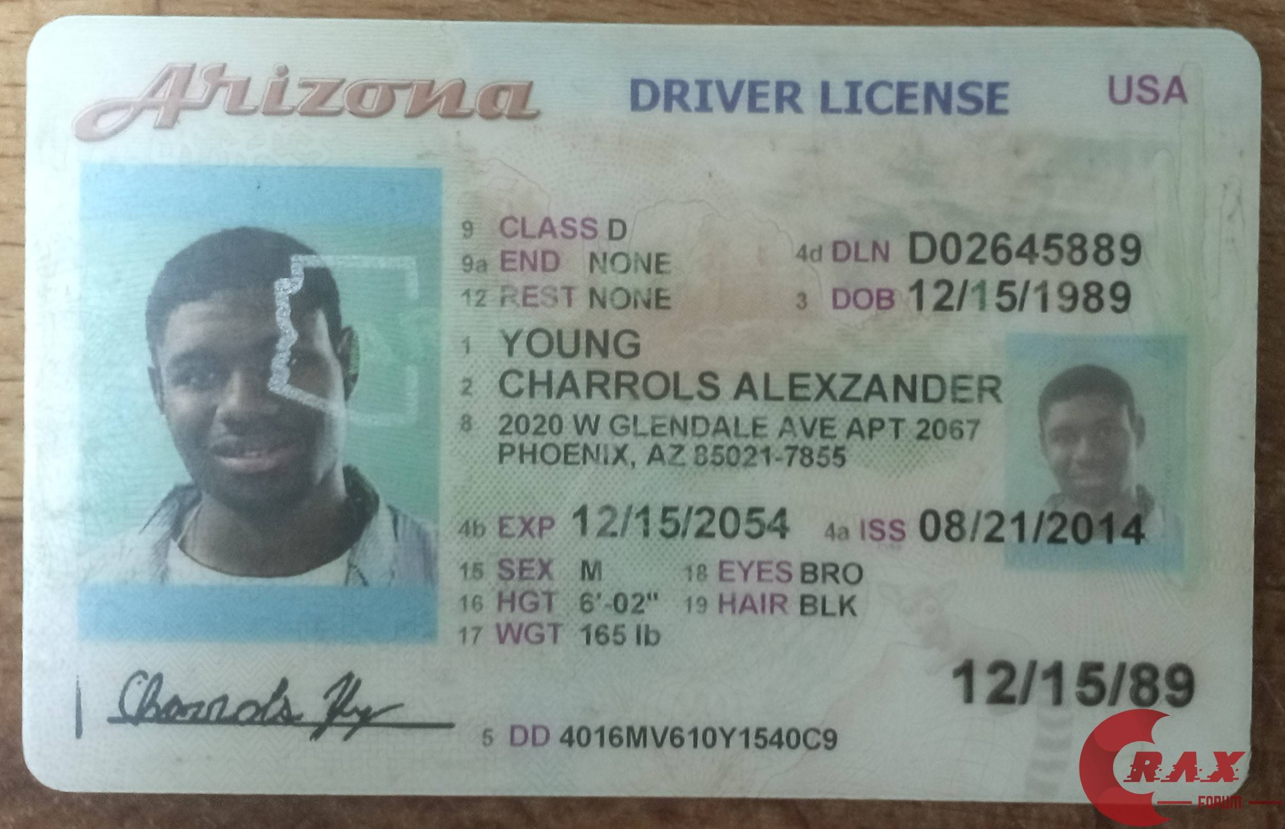 Driverlicense front