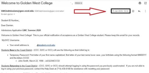 edu email id and password