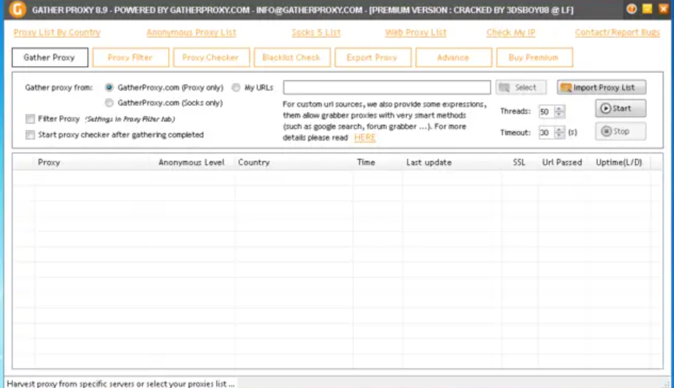 GatherProxy v89 Cracked