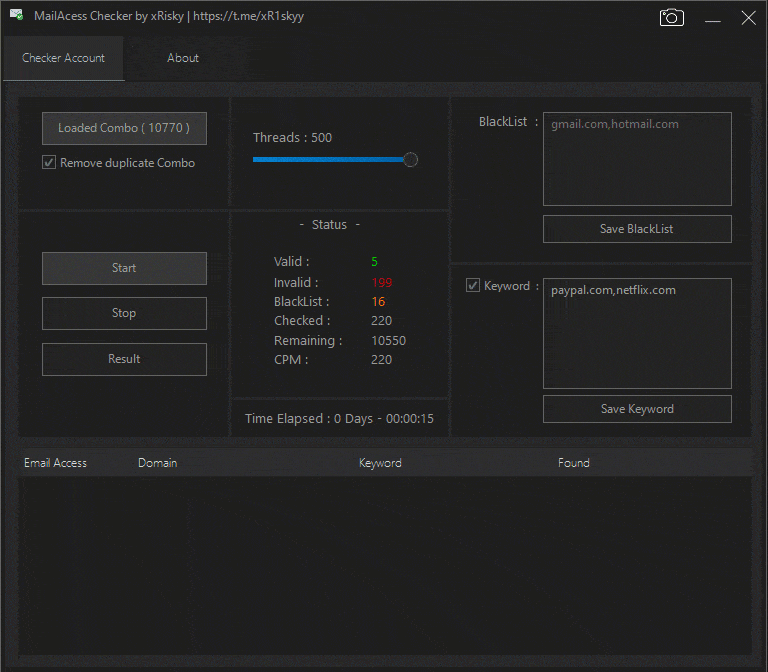 Mail Access Checker