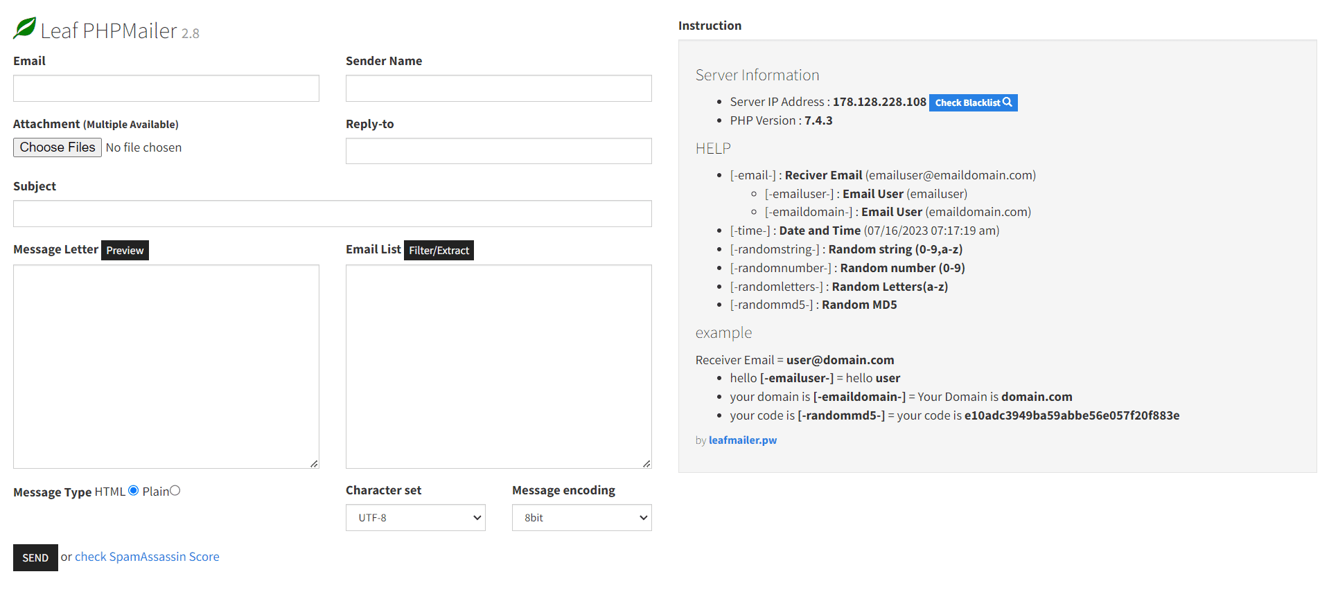 Php mailer ss