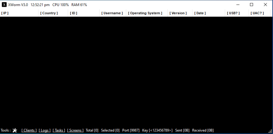 XWorm v30 gui